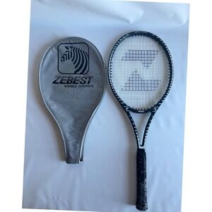 Zebest Marble 55 Tennis Racquet Graphite Fiberglass Midsize 4 3/8 with Cover VTG